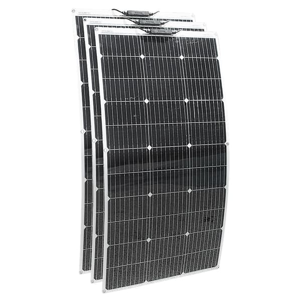 Fleksibelt solpanel, 100W maksimal effekt, monokrystallinsk design, kompakt størrelse,attNyt 300Watt