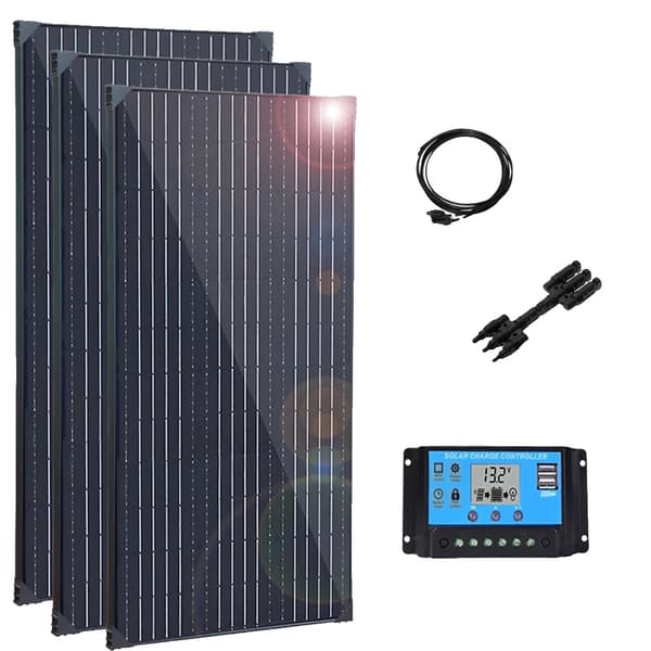 Solcellepanel kit, 450W, 300W, 150W muligheder, kompakt størrelse, holdbar aluminiumsramme,450w sæt