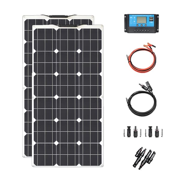 Solpanel, Hög Effektivitet, Portabelt Kraftpaket, 200W solpanelspaket