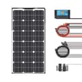 Miniatyrbild 1 av 2: Solpanel, Hög Effektivitet, Portabelt Kraftpaket, 12V 100W Solarkit