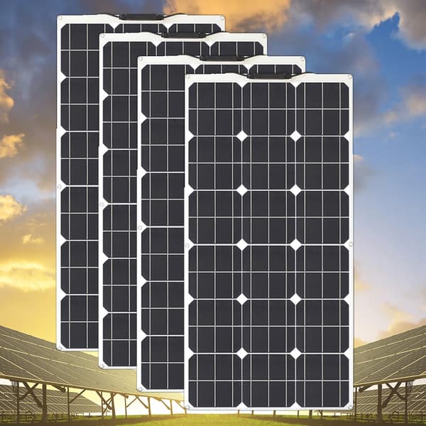 Solpanel, Hög Effektivitet, Portabelt Kraftpaket, 4 st 100w