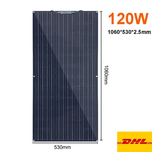 Fleksibelt Solcellepanel, Høj Effektivitet 100W til 150W, Letvægtsdesign,120w Fleksibel
