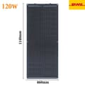 Miniatyrbillede 2 af 2: Fleksibelt Solcellepanel, Høj Effektivitet 100W til 150W, Letvægtsdesign,Opgraderet 120w