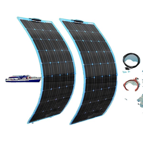 Joustava aurinkopaneelisarja, puolijoustava muotoilu, korkea hyötysuhde 150W/100W,300W 2 kpl 150W KIT