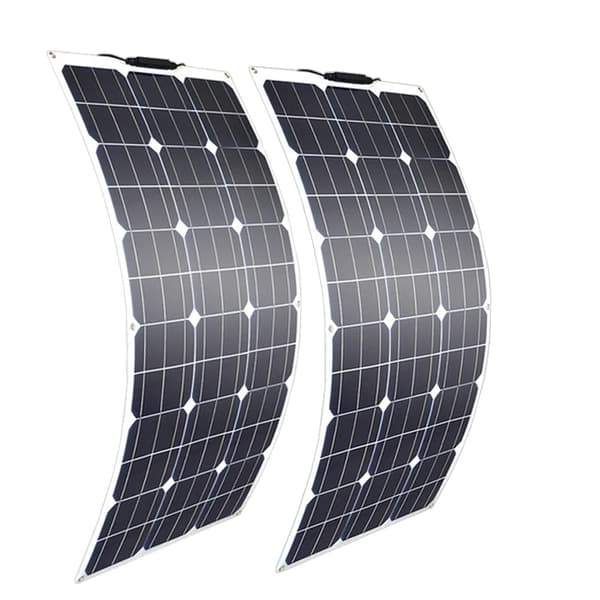 Fleksibelt solcellepanel kit, halv-fleksibelt design, høj effektivitet 150W/100W,200W 2 stk. 100W
