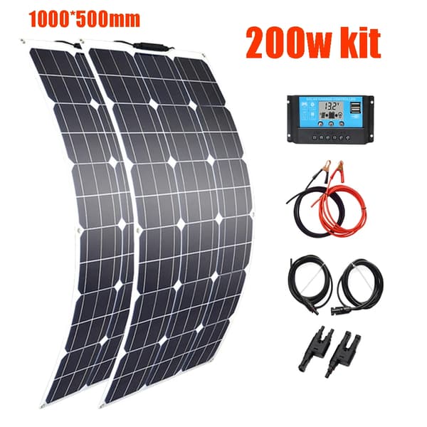 Flexibelt solpanel kit, halvflexibel design, hög effektivitet 150W/100W,200W KIT