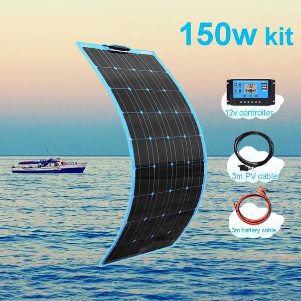 Flexibelt solpanel kit, halvflexibel design, hög effektivitet 150W/100W,150W KIT