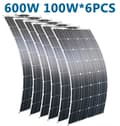Miniatyrbild 2 av 2: Flexibelt solpanel 100W, Hög Effektivitet 21,8%, Monokristallin PET,600W Solpanel