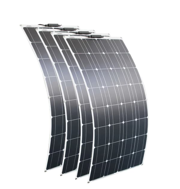 Flexibelt solpanel 100W, Hög Effektivitet 21,8%, Monokristallin PET,400W Solpanel