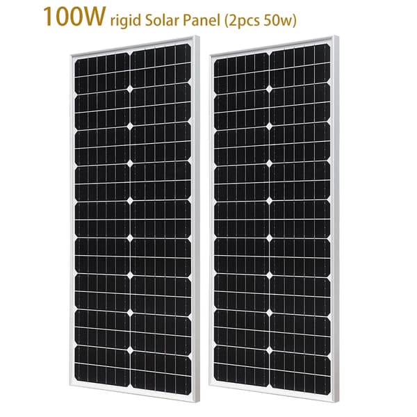 Stift solpanel 50W, Høj Effektivitet, Hærdet Glasoverflade,100W