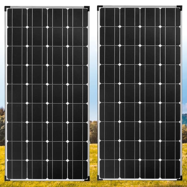 Monokrystallinsk Solpanel 120W, Høj Effektivitet 21.8%, Holdbar og Kompakt Design,2x120w