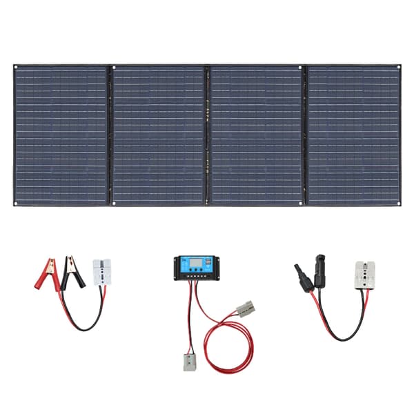Fällbart Solpanel, Hög Effektivitet Monokristallin, Vattentålig Design,200W