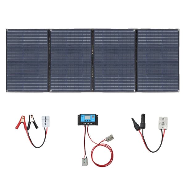 Foldbart Solpanel, Høj Effektivitet Monokrystallinsk, Vandtæt Design,200W
