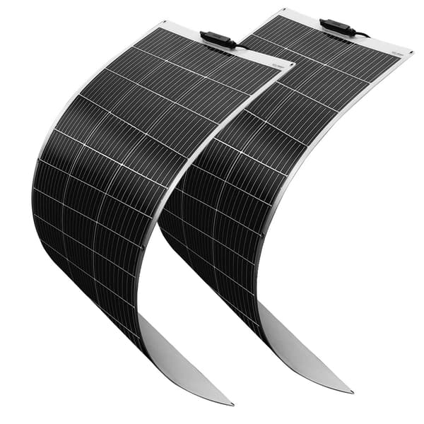 Flexibelt solpanel, 120W effekt, 18V spänning, hög verkningsgrad på 24%,2 st solpaneler