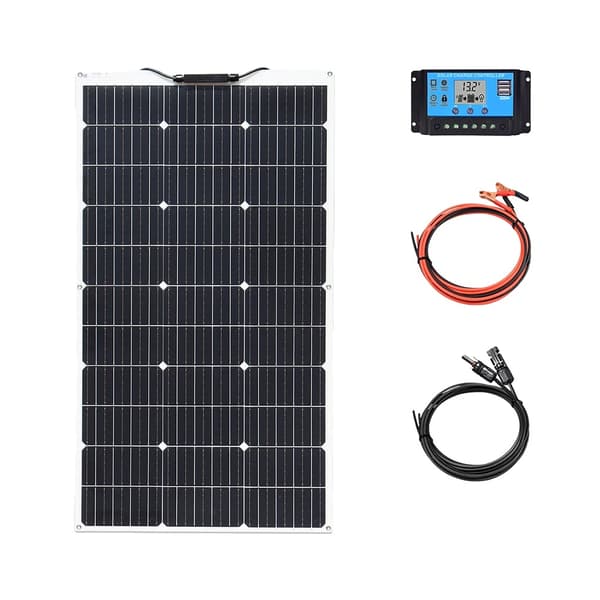 Flexibelt solpanel kit, hög effektivitet, vattentät IP67,12V 100W Solarkit