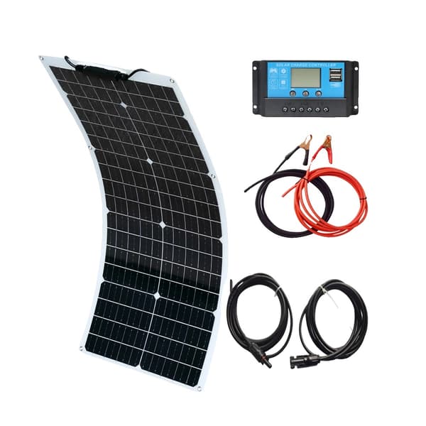Flexibelt solpanel kit, hög effektivitet, vattentät IP67,12V 50W Solarkit