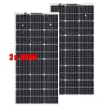 Miniatyrbild 1 av 2: Flexibelt solpanelspaket, 24% effektivitet, vattentät och hållbar,200W (2x100W)