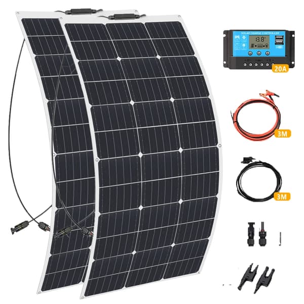 Fleksibelt solpanel kit, 100W/200W, Høj effektivitet monokrystallinske celler,200W Solarkit