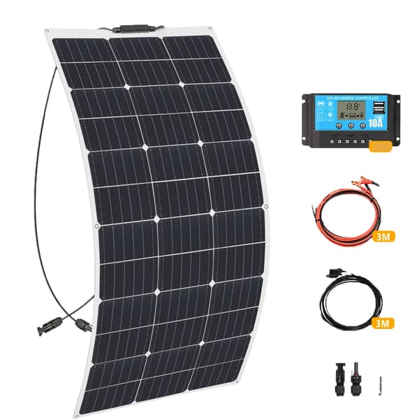 Flexibelt solpanel kit, 100W/200W, högeffektiva monokristallina celler.,12V 100W
