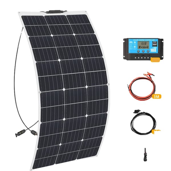 Flexibelt solpanel kit, 100W/200W, högeffektiva monokristallina celler.,12V 100W