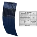 Miniatyrbillede 2 af 2: 50W Fleksibelt Solpanel, Høj Effektivitet, Vandtæt Design,19,8V 50W