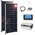 Miniatyrbild 1 av 2: 320W/160W Monokristallin solpanel, hög effektivitet 21%, hållbar aluminiumram,320W 220V 1000W