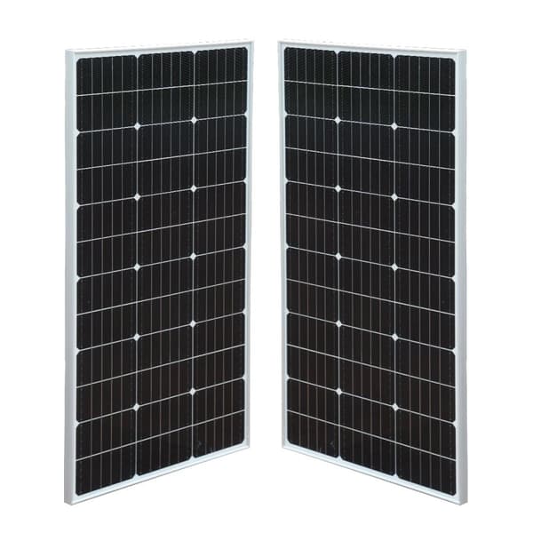 100W Solcellepanel, Høj Effektivitet Monokrystallinsk, Fleksibel Batterikompatibilitet 1050x530x25mm,2 stk. Solpaneler