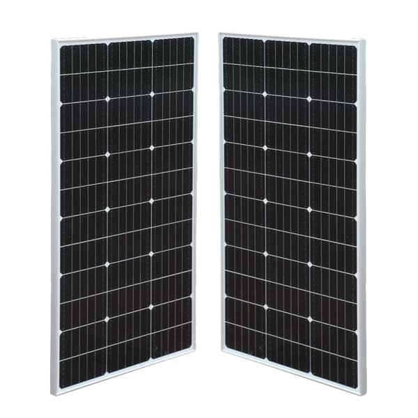 100W Solcellepanel, Høj Effektivitet Monokrystallinsk, Fleksibel Batterikompatibilitet 1050x530x25mm,2 stk. Solpaneler
