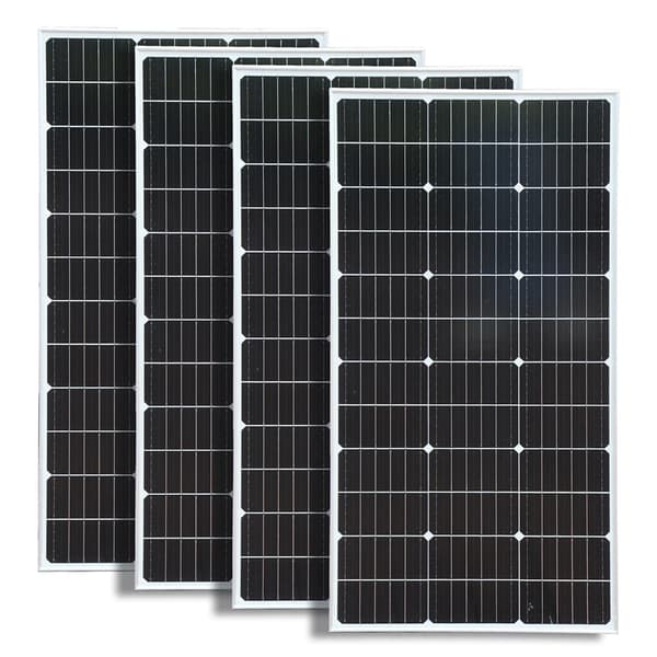 100W Solpanel, Hög Effektivitet Monokristallin, Mångsidig Batterikompatibilitet 1050x530x25mm,4 stycken solpaneler