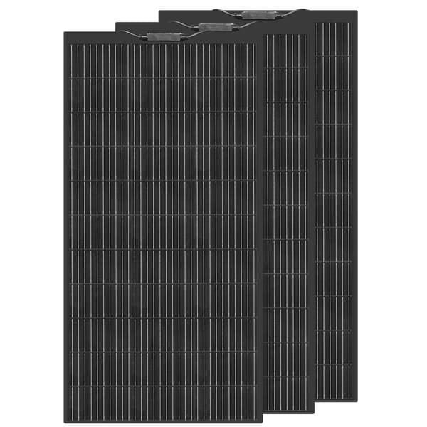 Fleksibelt Solcellepanel, 120W Høj Effektivitet, Letvægts Monokrystallinsk Design,3X120W solcelle