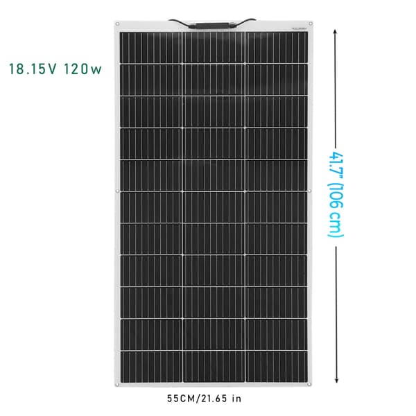 Flexibelt solpanel, 120W Hög Effektivitet, Lättviktig Monokristallin Design,18V 120W18V 120W
