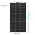 Miniatyrbild 2 av 2: Flexibelt solpanel, 120W Hög Effektivitet, Lättviktig Monokristallin Design,18V 120W18V 120W