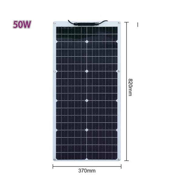 Flexibla solpaneler, effektiv energiproduktion, lättviktsdesign,19,8V 50W