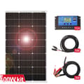 Miniatyrbild 1 av 2: Solpanel, 18V Utgång, Vattentät & Stabil,100W Set