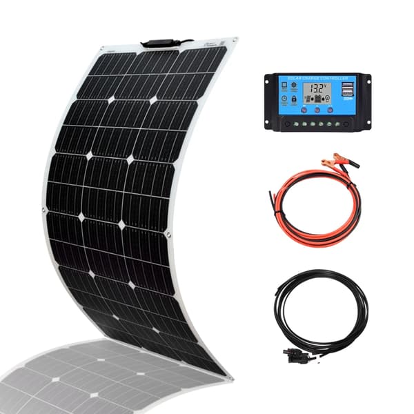 Joustava aurinkopaneelisarja, 200W teho, korkea hyötysuhde, täydellinen asuntovaunuille ja off-grid käyttöön,100W Paketti