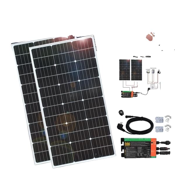 Solpanelssystem, hög effektivitet monokristallin, plug-and-play-installation,300w plug and play