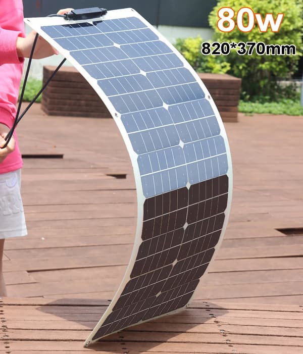 Solcelleoplader, 140W Høj Effektivitet, 12V Bærbar Design, 80w 820x370mm