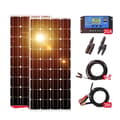 Miniatyrbild 1 av 2: Dokio Solpanel Set, Mångsidiga Kraftalternativ, Pålitlig Laddningskontroll,Stel 200W Set