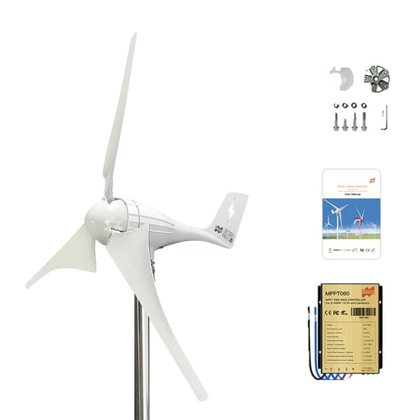 Vindturbin generator, låg hastighet, LED-indikeringslampa, 24V, 3 eller 5 vindturbiner