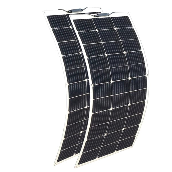 Flexibel solpanel, 100 W effekt, monokristallint material,200w 2st 100w