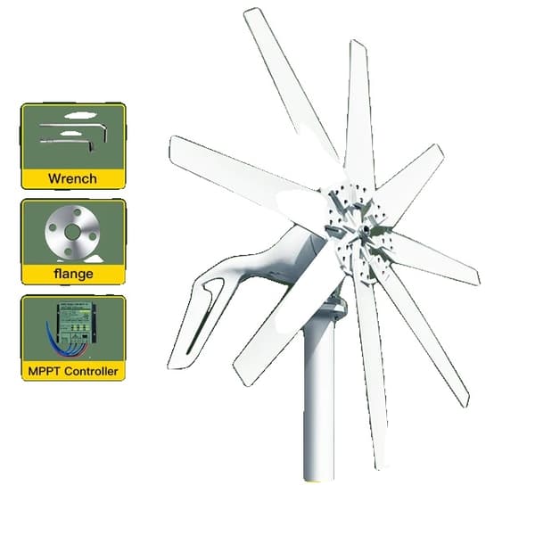 Vindkraftverk Turbin Generator, MPPT Kontroller, Låg Ljudnivå, 12V, med Mppt-kontroll, 1000W