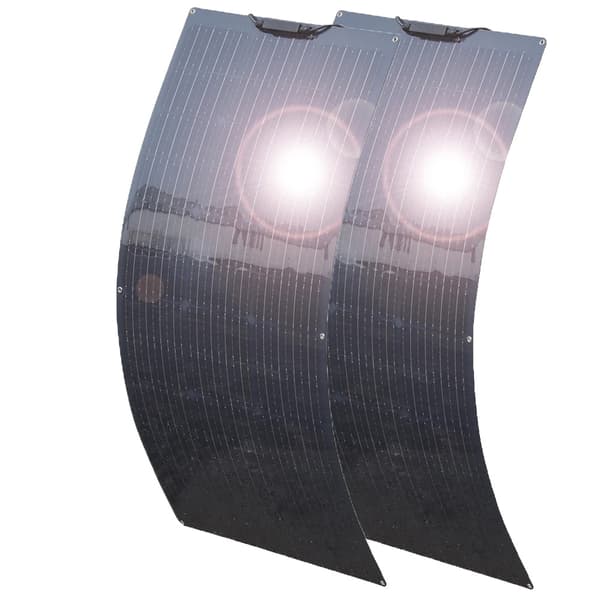 Solpanelssats, 200W flexibla paneler, kompatibilitet med 12V-batteri, 2x 100W