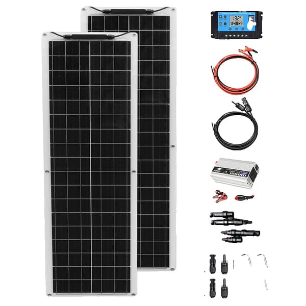 Fleksibelt Solpanel Kit, 100W Udgang, Intelligent Opladningsteknologi,12v 220V system