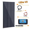 Miniatyrbild 2 av 2: Solpanel, 150W Utgång, Lättviktig Design, Hög Effektivitet,150w 12v kit