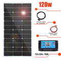 Miniatyrbillede 2 af 2: Solcelle Kit, 240w Effektudgang, Monokrystallin Effektivitet,120 watt 12 volt 10 ampere sæt