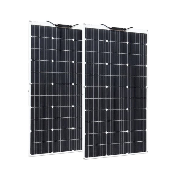 100W Fleksibelt Solpanel, Høj Effektivitet, Letvægt & Vandafvisende,2 stk 100W