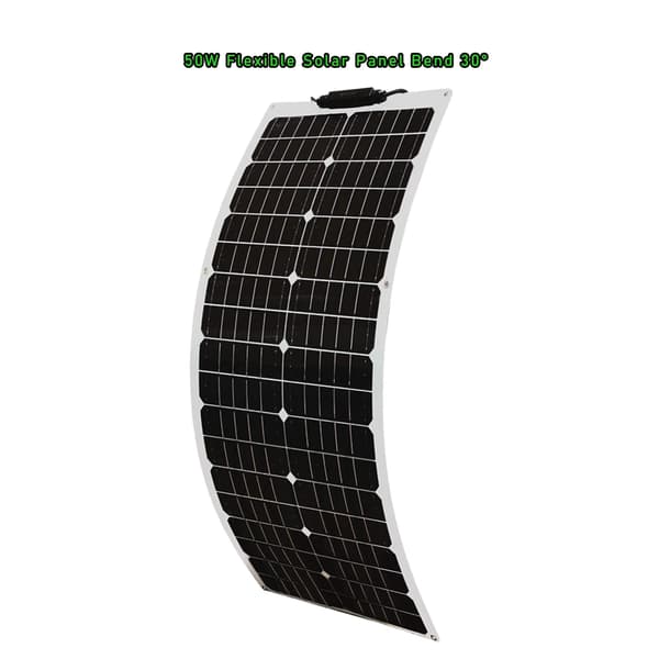 XINPUGUANG 12V Flexibelt Solpanel, 100W / 50W Alternativ, Hög Effektivitet 24%, Lättviktsdesign,50W Solpanel