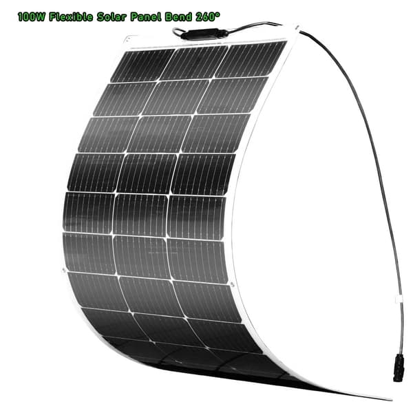 XINPUGUANG 12V Flexibelt Solpanel, 100W / 50W Alternativ, Hög Effektivitet 24%, Lättviktsdesign,100W Solpanel