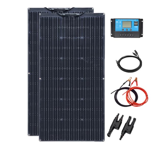 Solcelle Kit, 200W Fleksible Paneler, 12V Batteri Kompatibilitet, 12V 200W sæt