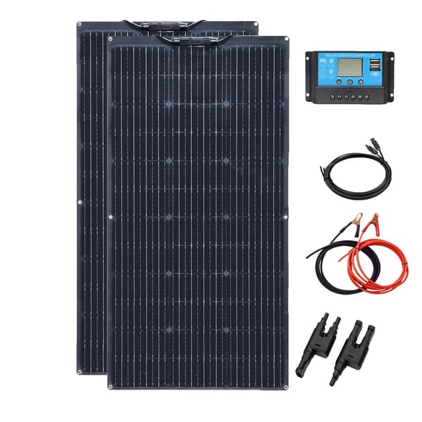 Solcelle Kit, 200W Fleksible Paneler, 12V Batteri Kompatibilitet, 12V 200W sæt